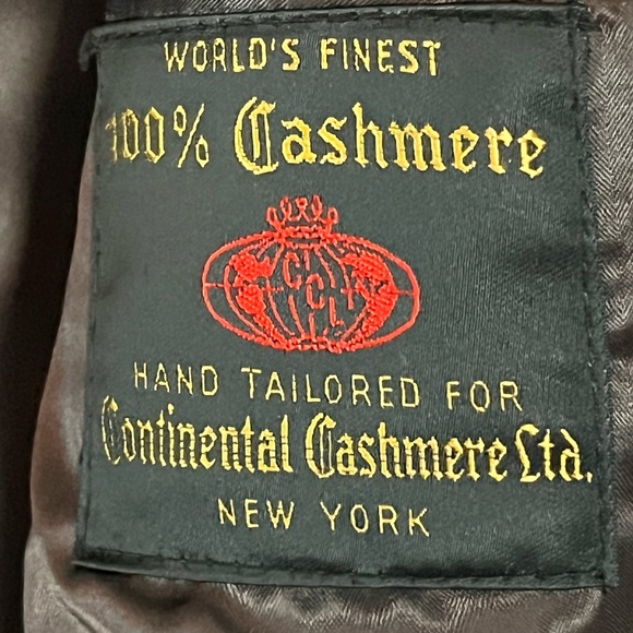 Continental Cashmere LTD NewYork Hand Tailored Duster Length Coat Med/LargeBrown - Picture 5 of 14